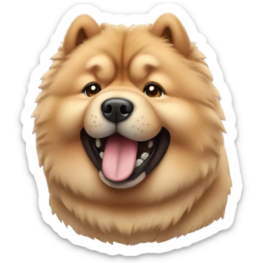 A happy chow chow  sticker