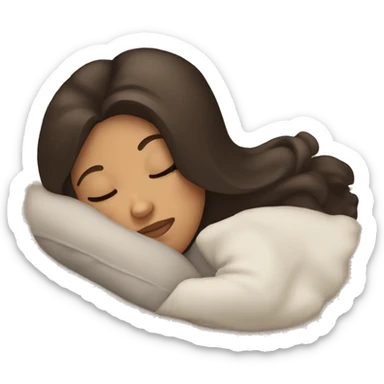 Brunette girl sleeping sticker