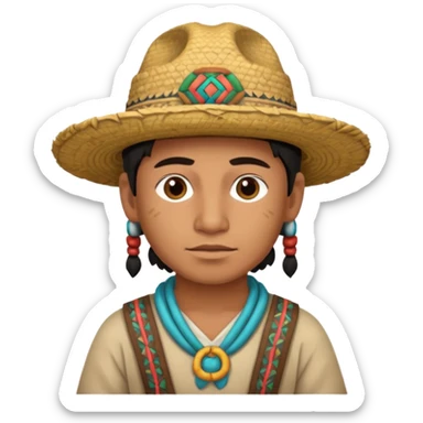 young mayan farmer sticker