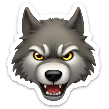 Angry wolf sticker