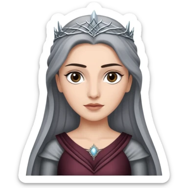 Hande Erçel as a lady from game of thrones from Starfall. Her eyes are gray. sticker