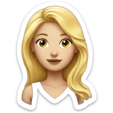 Astrology blonde girl sticker