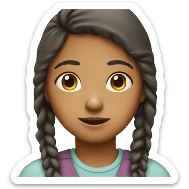 a girl who feels a sense of love and compassion when she is engaged in creativity sticker