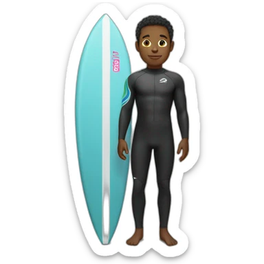 gay black male surfer in a wetsuit sticker