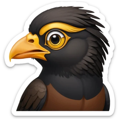 A common myna bird emoji sticker