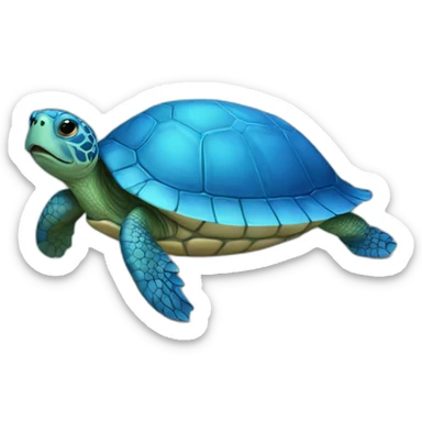 turtle blue sticker