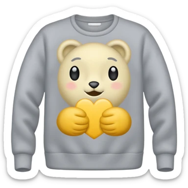 blank grey pullover on white background sticker