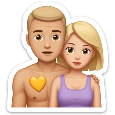 Novio rapado rescatando a su novia sticker