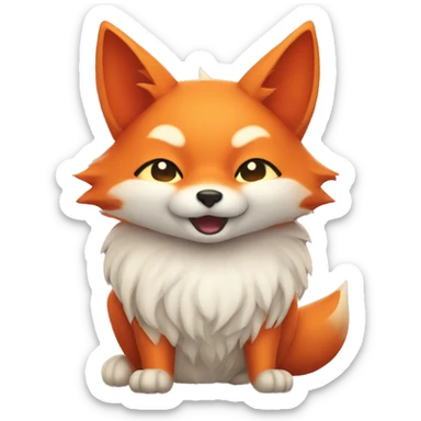 kitsune  cute fox sticker