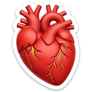 red beating heart symbolizing love sticker