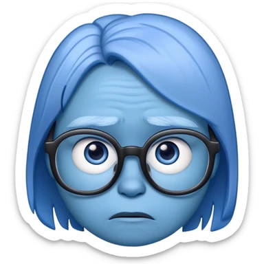 Sadness character from Inside Out movie sticker