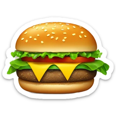 a vegeterian burger sticker