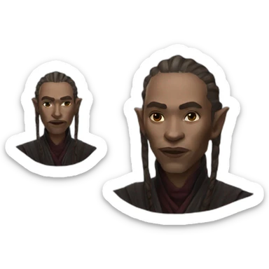 hyperrealist sith jedi in world of warcraft sticker