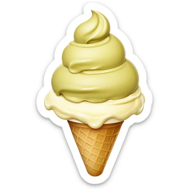 Olive oil ice cream sticker