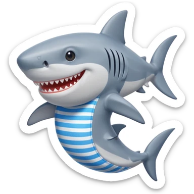 Shark wearing bathing suit  sticker