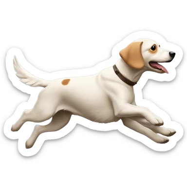 Bird dog chasing geese sticker