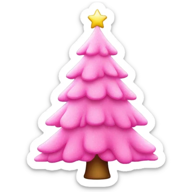 Pink Christmas tree sticker