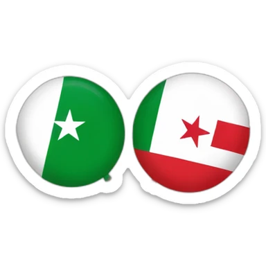 Algeria flag friends with Tunisia flag sticker