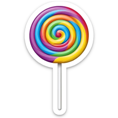 a swirled lollipop with lines to show spinning sticker
