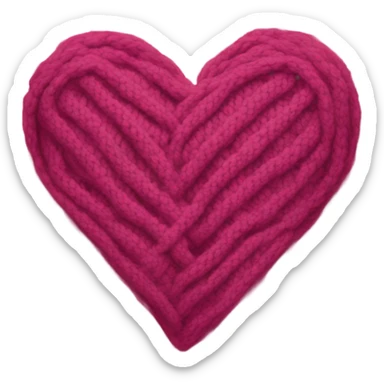 Knit scarf heart sticker