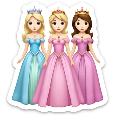3 princesses  sticker