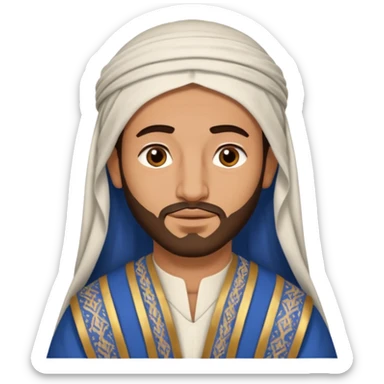 boaz - arab man from the bible sticker