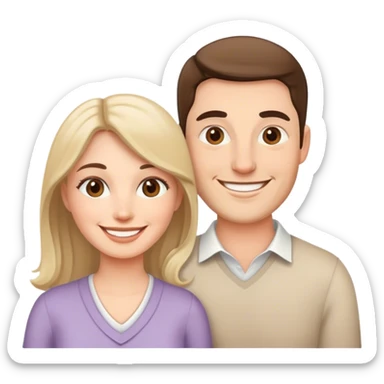Husband and wife sticker