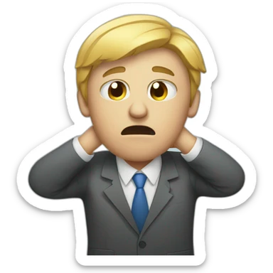 businessman suffering sticker