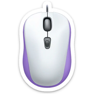 Pastel purple and white gaming computer mouse sticker
