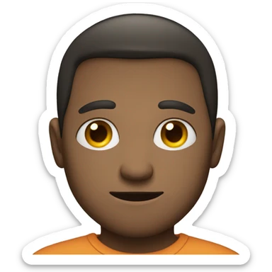 male with eyes that are wide apart sticker