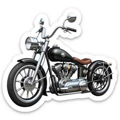 Tandem-wheel double rear axle steam engine motorcycle (two wheels in the back, one in front of the other) sticker