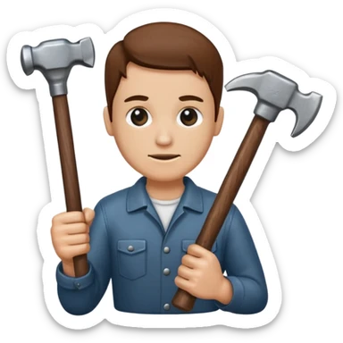 pin and  hammer sticker