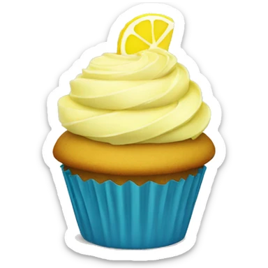 Lemon cupcake sticker