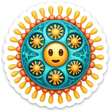  virus with many part sticker