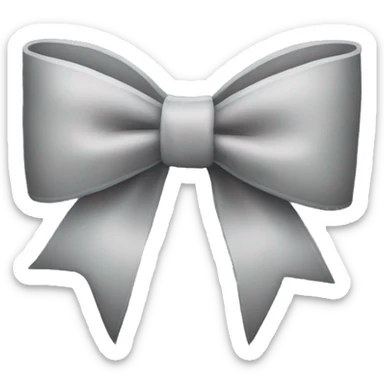 grey bow sticker
