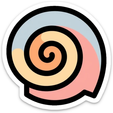 spiral seashell sticker