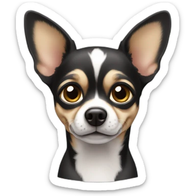 chihuahua negro enfadado sticker