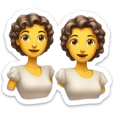 deux amies se serrent dans les bras sticker