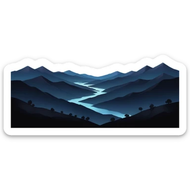 Edgy Black night sky Aesthetic scene scenery full picture  sticker