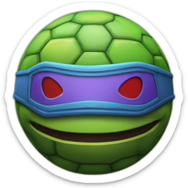 3d sphere with a cartoon Teenage mutant ninja turtle skin texture sticker