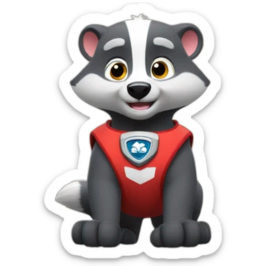 badger in the paw patrol sticker