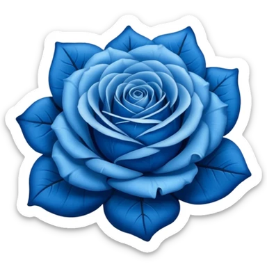 Rose emoji but make it blue instead of red and have it exactly like the original one sticker