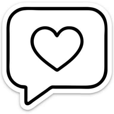 speech bubble with a heart inside sticker
