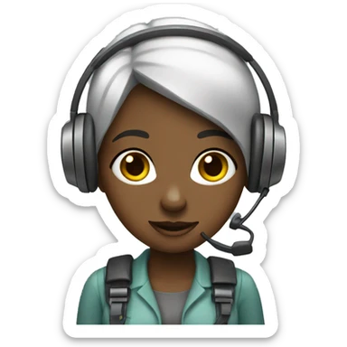 Girl support operator sticker