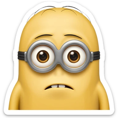 crying minion sticker