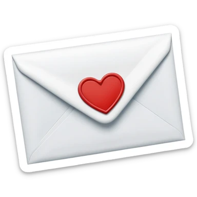 Love letter envelope sticker