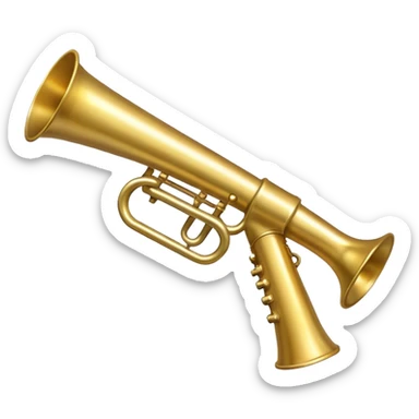 long blow horn sticker