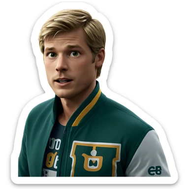 blonde boy in sportswear sticker