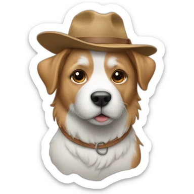 dog with wif hat sticker