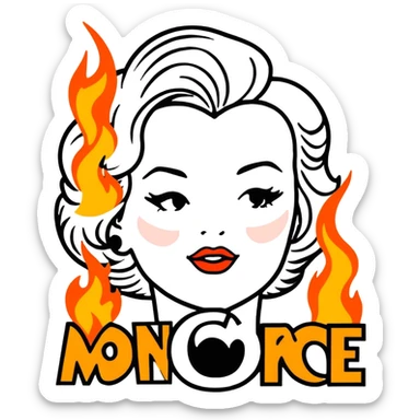 Put MONROE letters on fire sticker